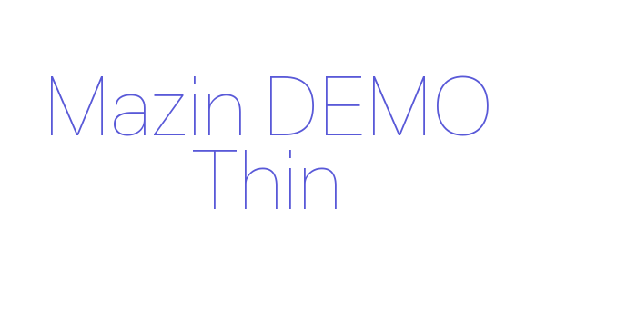 Mazin DEMO Thin Font Download