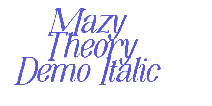 Mazy Theory Demo Italic Font Download