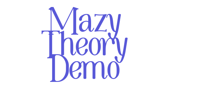 Mazy Theory Demo Font Download