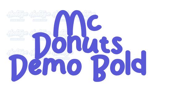 Mc Donuts Demo Bold font free