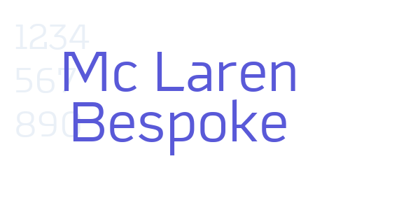 Mc Laren Bespoke font free