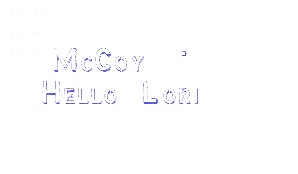 McCoy – Hello Lori-font-download