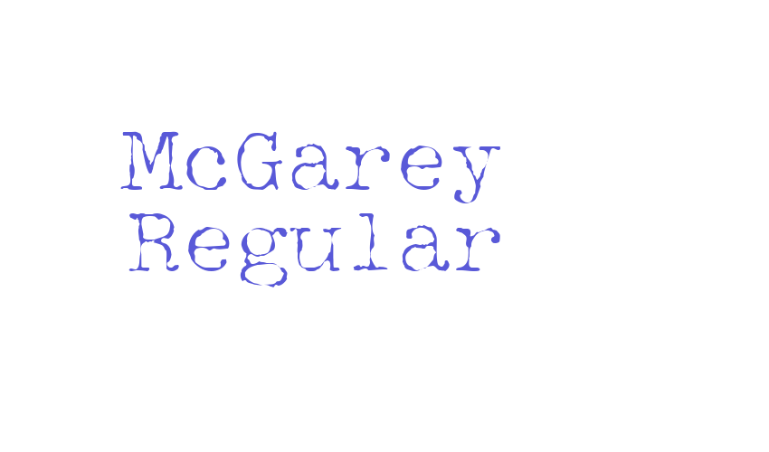 McGarey Regular Font Download