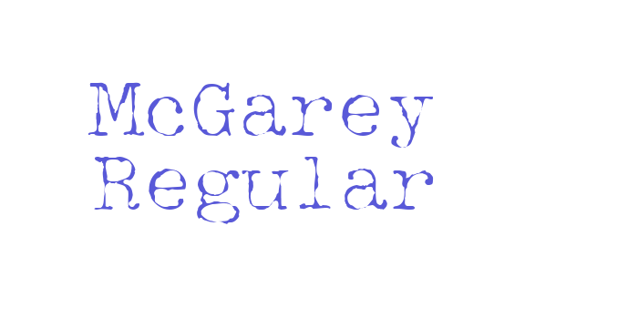 McGarey Regular Font Download