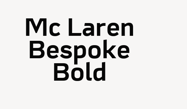 Mc Laren Bespoke Bold Font