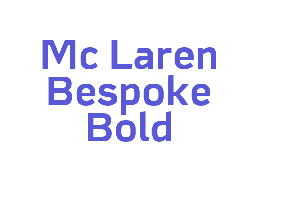 Mc Laren Bespoke Bold Font