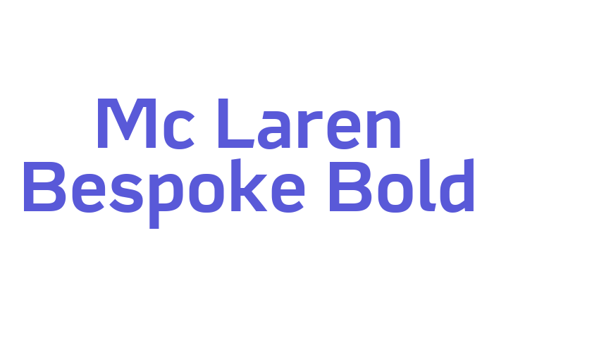 Mc Laren Bespoke Bold Font