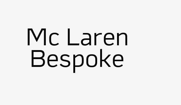 Mc Laren Bespoke Font