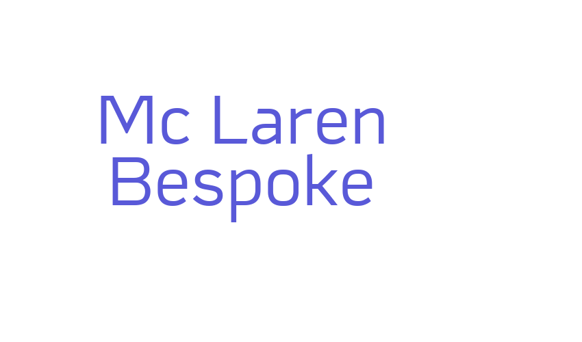 Mc Laren Bespoke Font