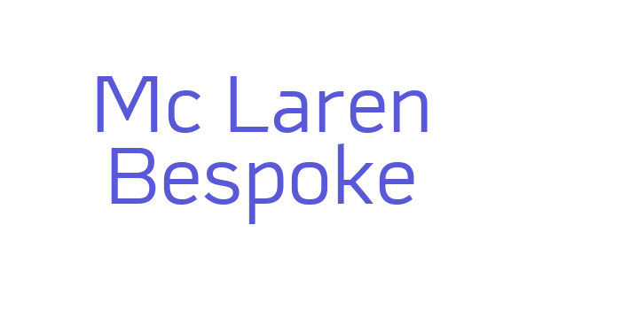 Mc Laren Bespoke Font Download