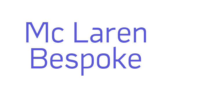 Mc Laren Bespoke Font