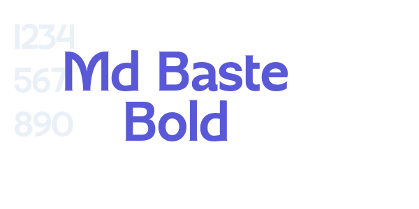 Md Baste Bold font free