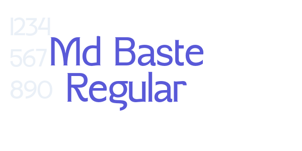 Md Baste Regular font free