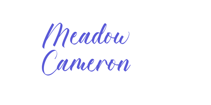 Meadow Cameron Font