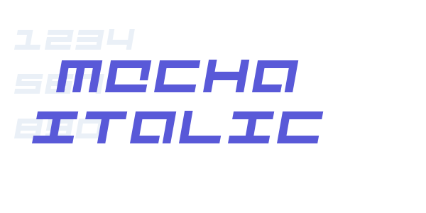 Mecha Italic font