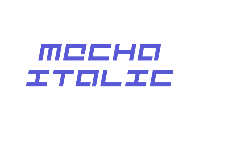 Mecha Italic Font Download