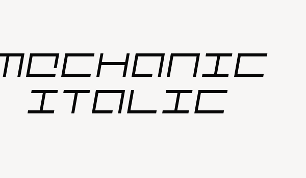 Mechanic Italic Font