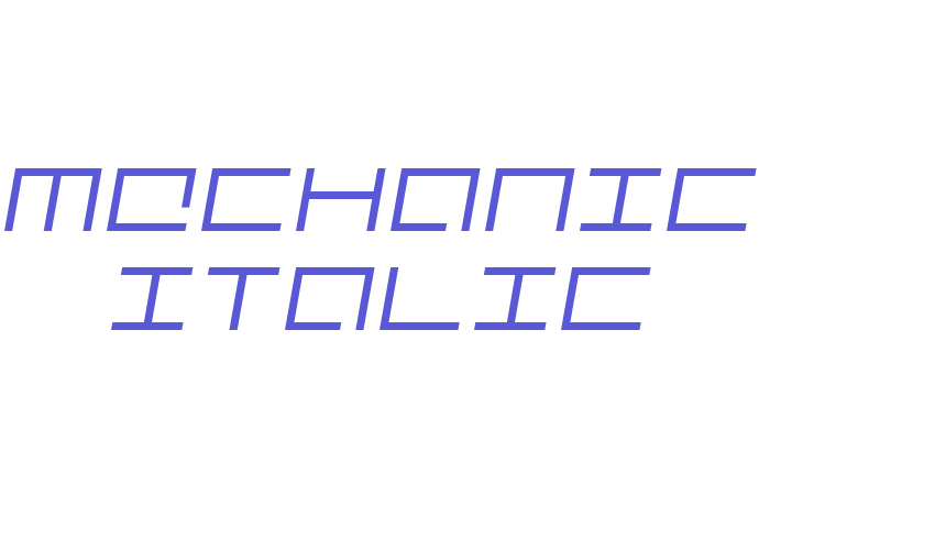 Mechanic Italic Font Download