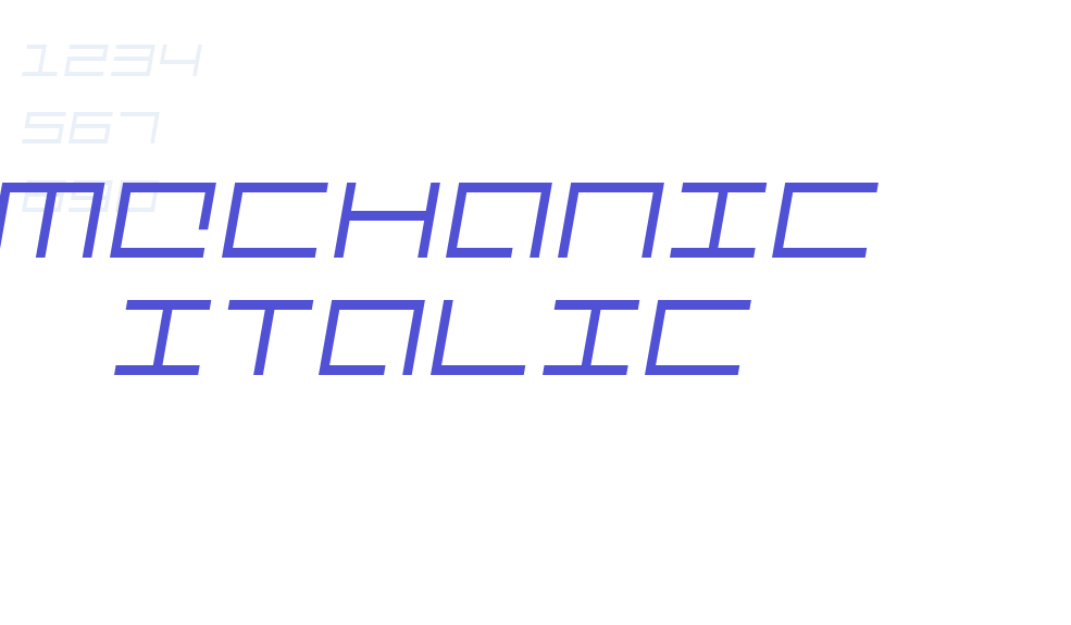 Mechanic Italic-font-download