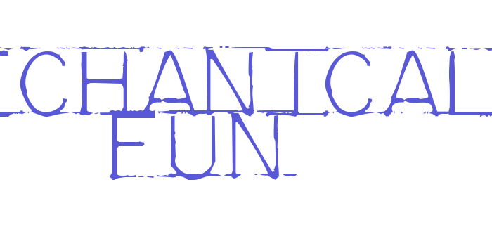 Mechanical Fun Font