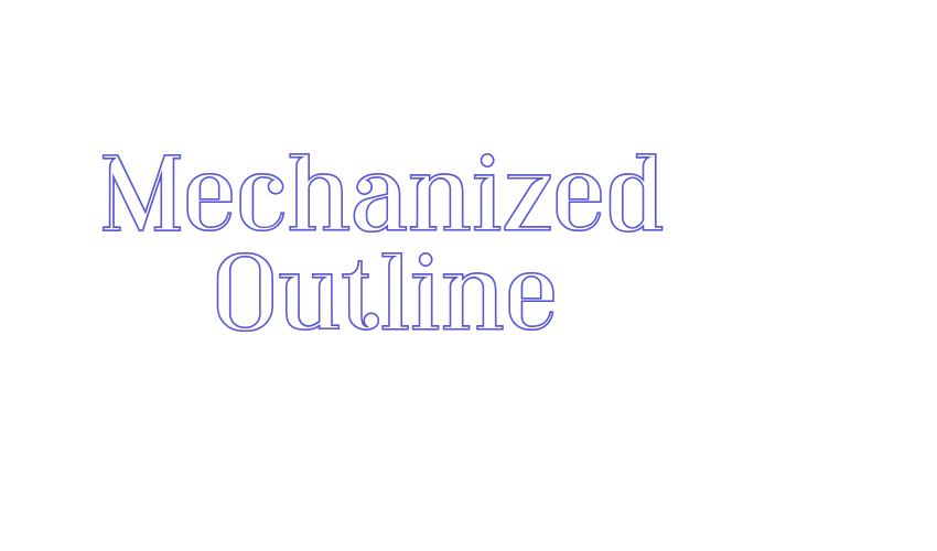 Mechanized Outline Font Download