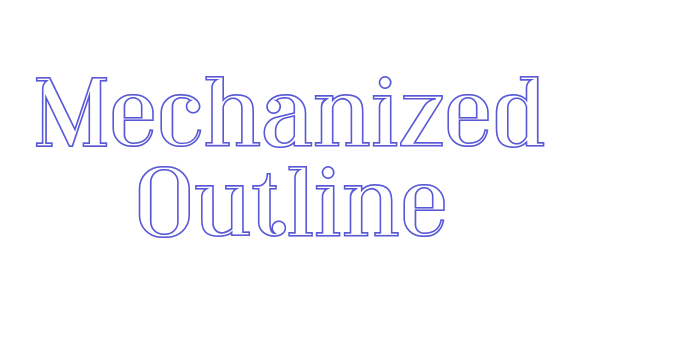 Mechanized Outline Font