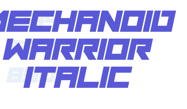 Mechanoid Warrior Italic Font