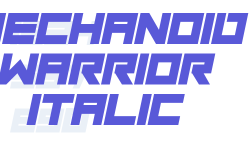 Mechanoid Warrior Italic Font Download