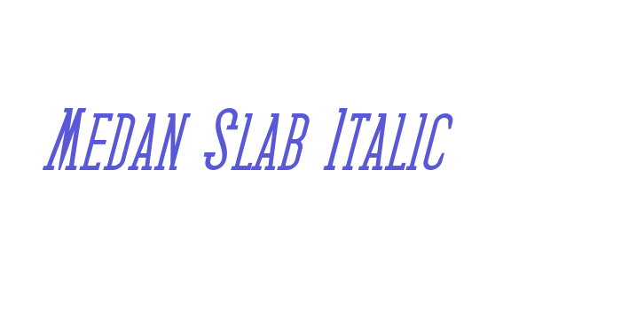 Medan Slab Italic Font