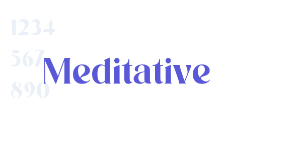 Meditative font free