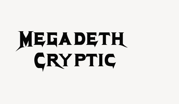 Megadeth Cryptic Font