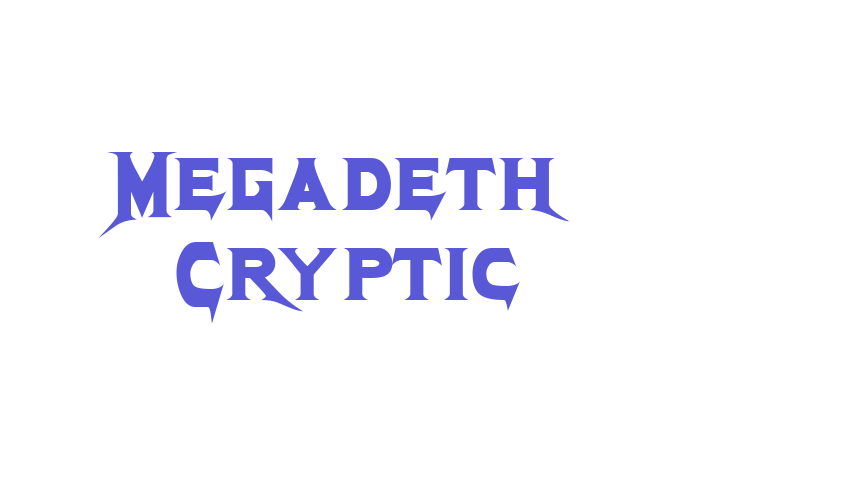 Megadeth Cryptic Font Download