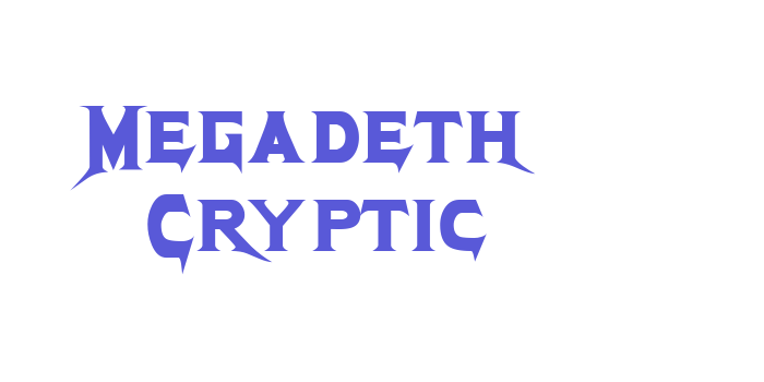 Megadeth Cryptic Font Download