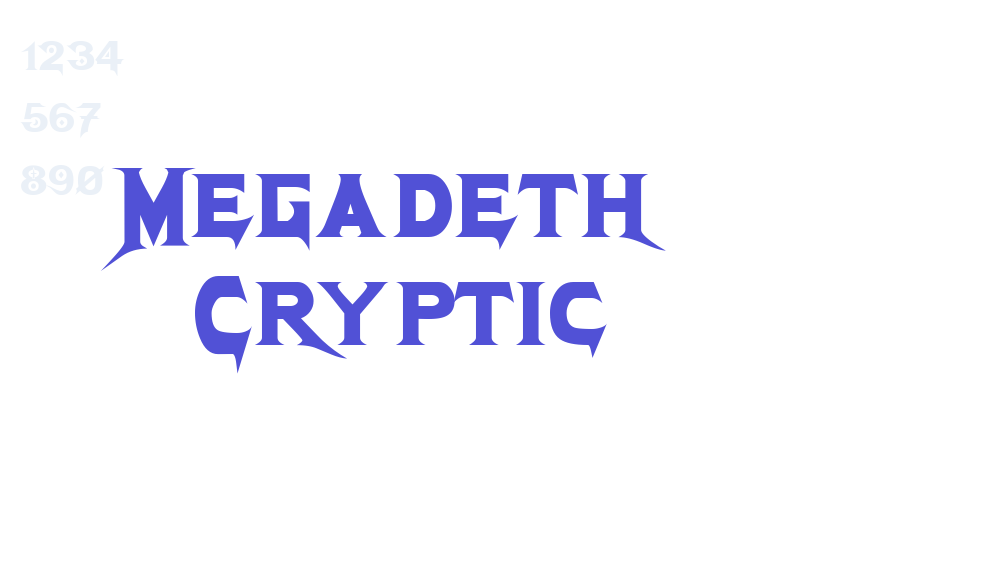 Megadeth Cryptic-font-download