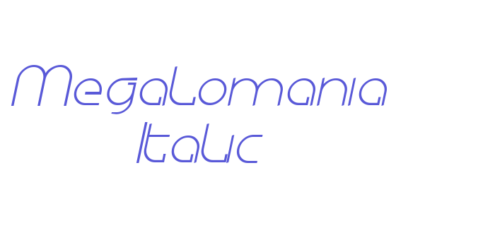 Megalomania Italic Font Download