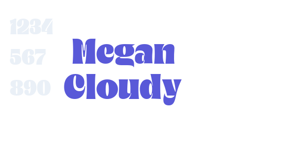 Megan Cloudy font free