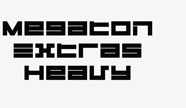 Megaton Extras Heavy Font