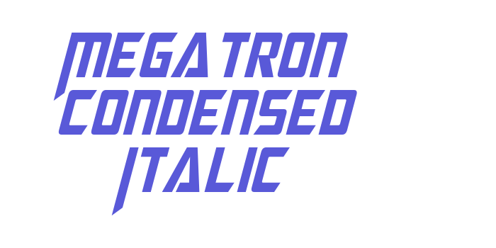 Megatron Condensed Italic Font Download