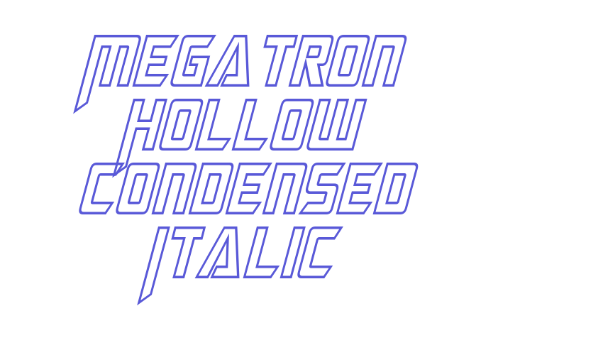 Megatron Hollow Condensed Italic Font Download