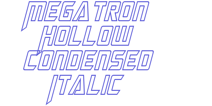 Megatron Hollow Condensed Italic Font Download