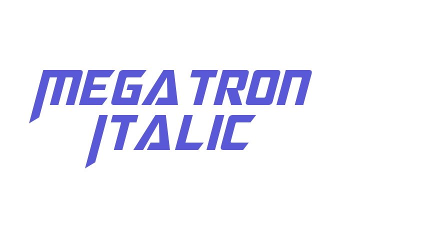 Megatron Italic Font Download