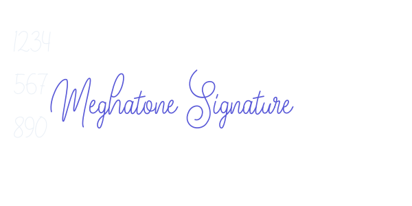 Meghatone Signature font free