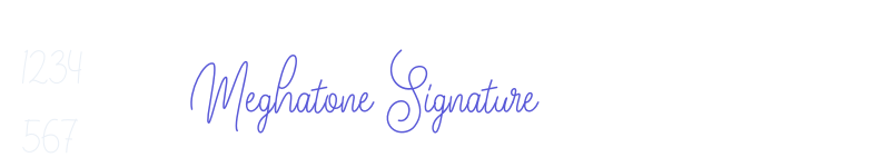 Meghatone Signature-related font