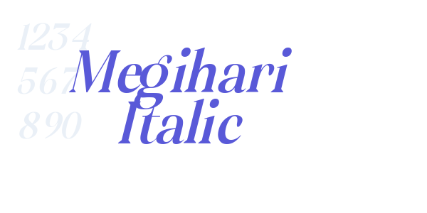 Megihari Italic font free