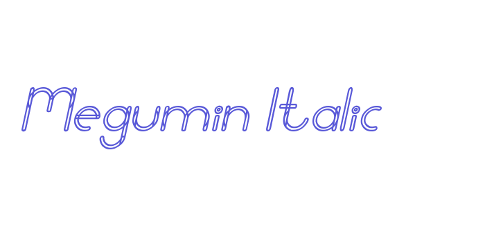 Megumin Italic Font Download