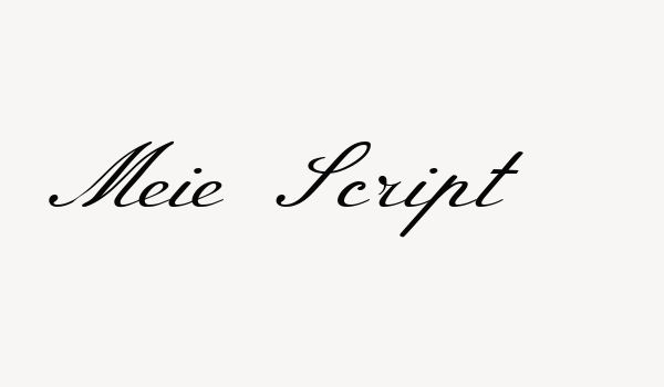 Meie Script Font