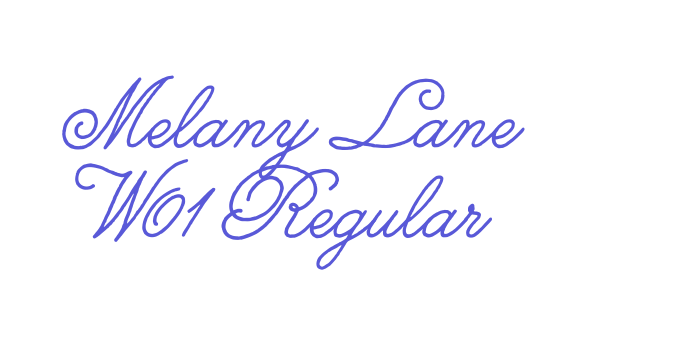 Melany Lane W01 Regular Font