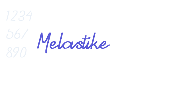 Melastike font