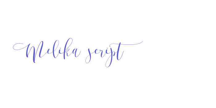 Melika script Font