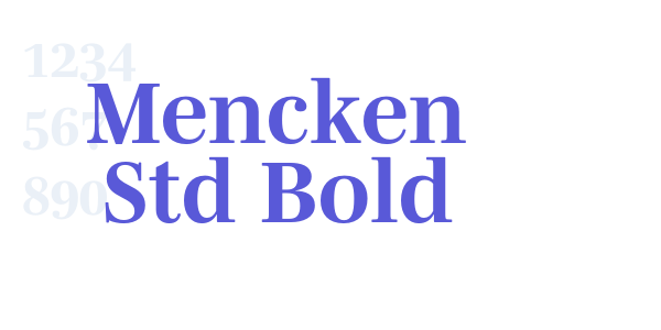 Mencken Std Bold font free